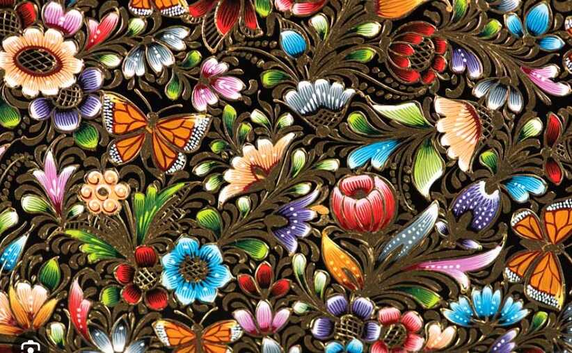 Image of laquerware from Patzcuaro